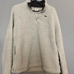 VS PINK Quarter Zip Sherpa Pullover